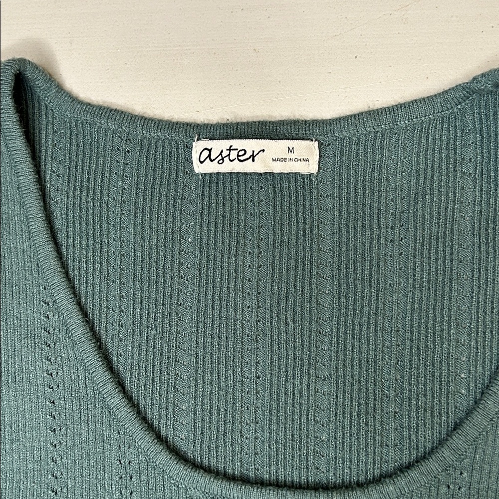 Women’s Astr Green Knit Tank Top - Picture 3 of 6